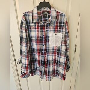 Brooklyn State Mens Button Long Sleeve Plus Size 4XL